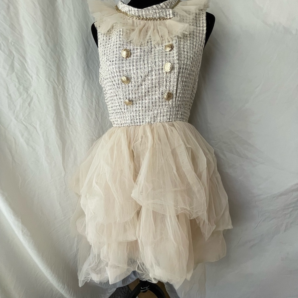 Petite Maison kids Fira Tweed mom dress